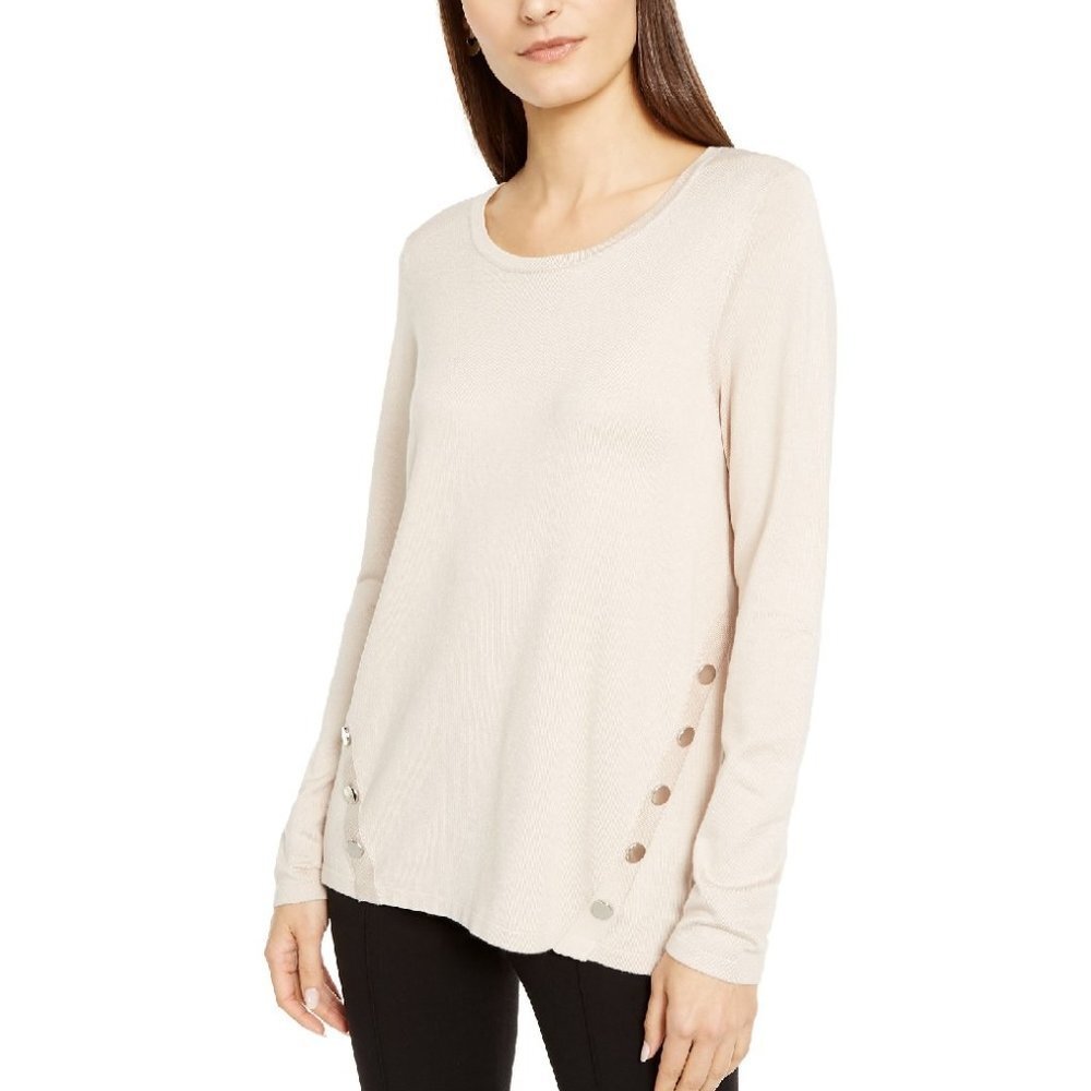 Alfani Hardware Seamed Sweater